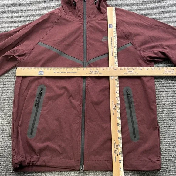 Nike Tech Woven Windbreaker Hooded Jacket Burgundy HM7151 Men's Small NWT $145 - Picture 6 of 6